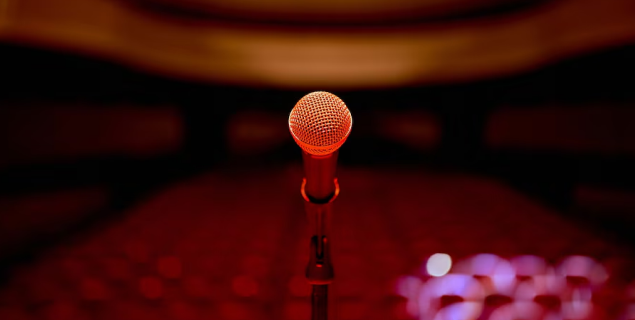Microphone on the stage