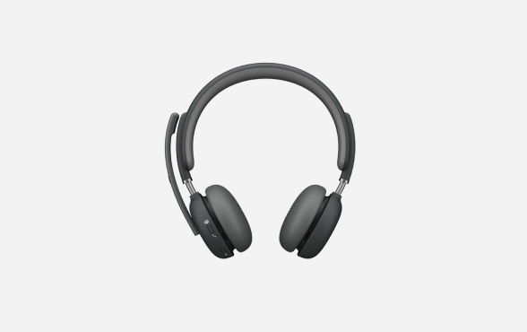 Over-ear Microsoft Teams-certified headset with noise-cancelling mic for hybrid workspaces in the UAE