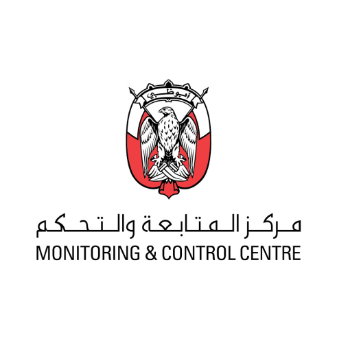 MCC emblem with falcon and bilingual text representing UAE’s official Monitoring and Control Centre authority