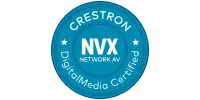Crestron DM NVX certified designer logo showing Oxford Integration expertise in digital media and network AV design