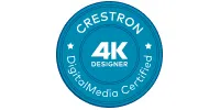 Crestron DMC 4K designer certification logo demonstrating Oxford Integration qualification in 4K digital media system design