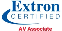 Extron AV associate certification logo representing Oxford Integration expertise in audiovisual technology fundamentals and integration