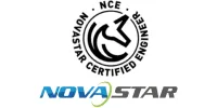 Novastar certification logo highlighting Oxford Integration proficiency in LED display configuration and video wall control systems