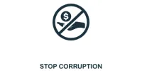 Stop corruption logo promoting Oxford Integration commitment to ethical business practices and corporate transparency