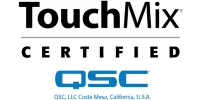 QSC TouchMix certification logo representing Oxford Integration expertise in professional digital mixer setup and audio control