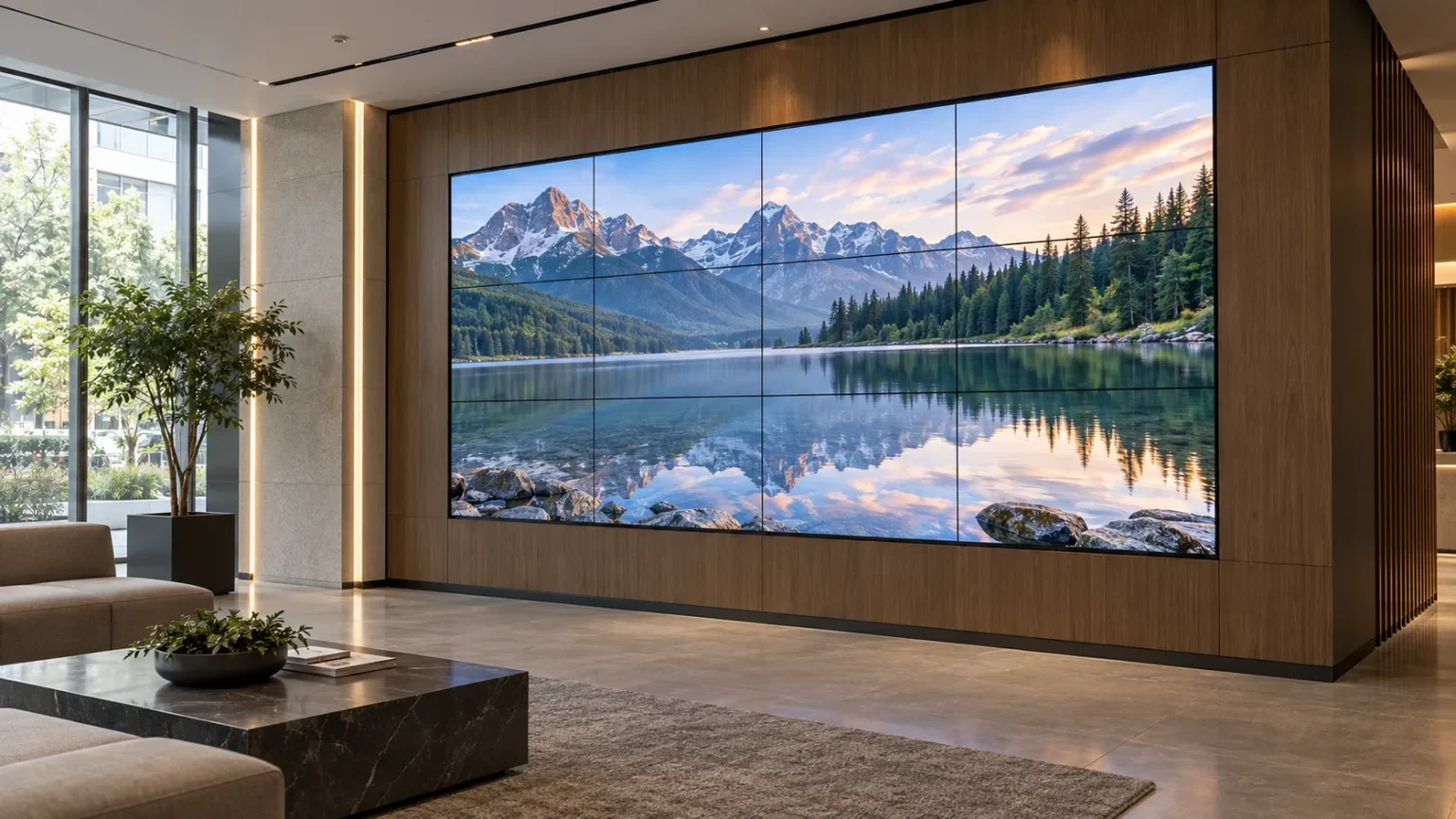 Bezel free LCD video walls
