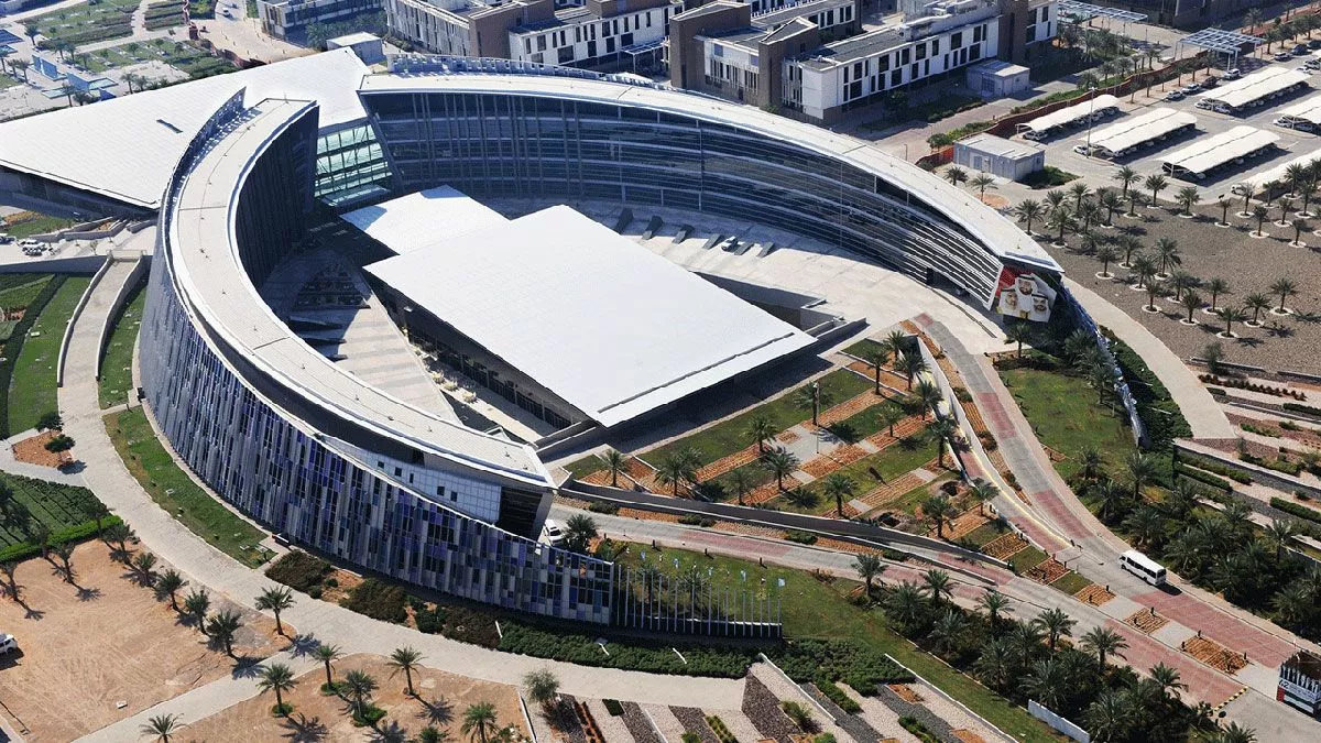 Aerial view of the United Arab Emirates University campus in Al Ain