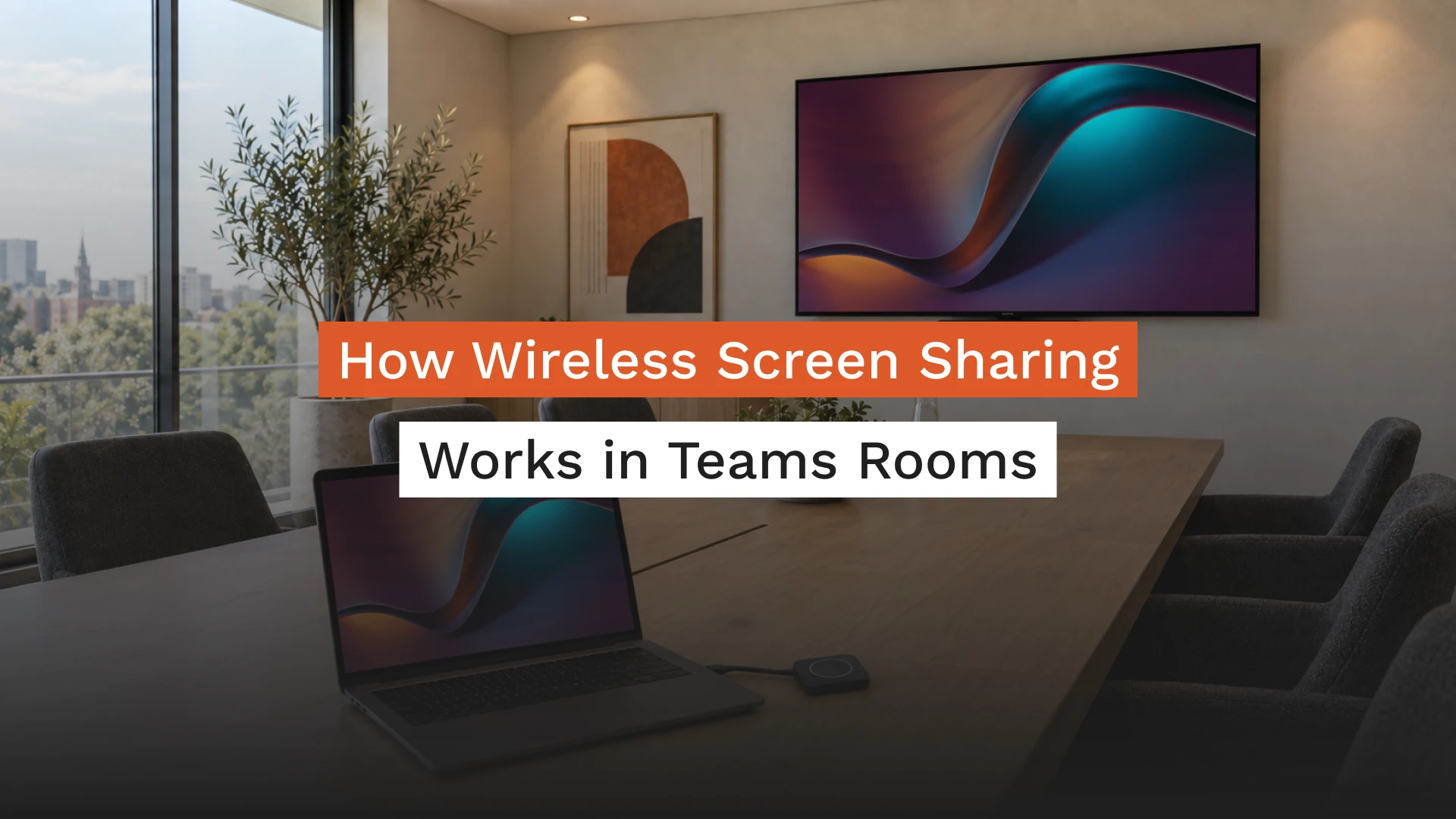 how wireless screen sharing works in teams rooms