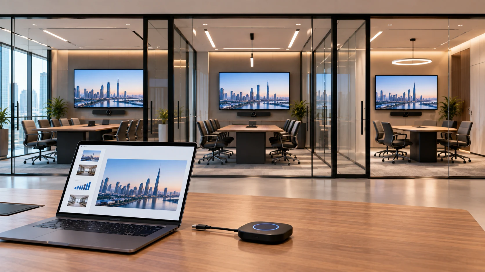 Standardized wireless presentation systems deployed across multiple modern meeting rooms
