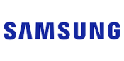 Samsung logo representing a global technology brand used by Oxford Integration for professional displays and smart systems